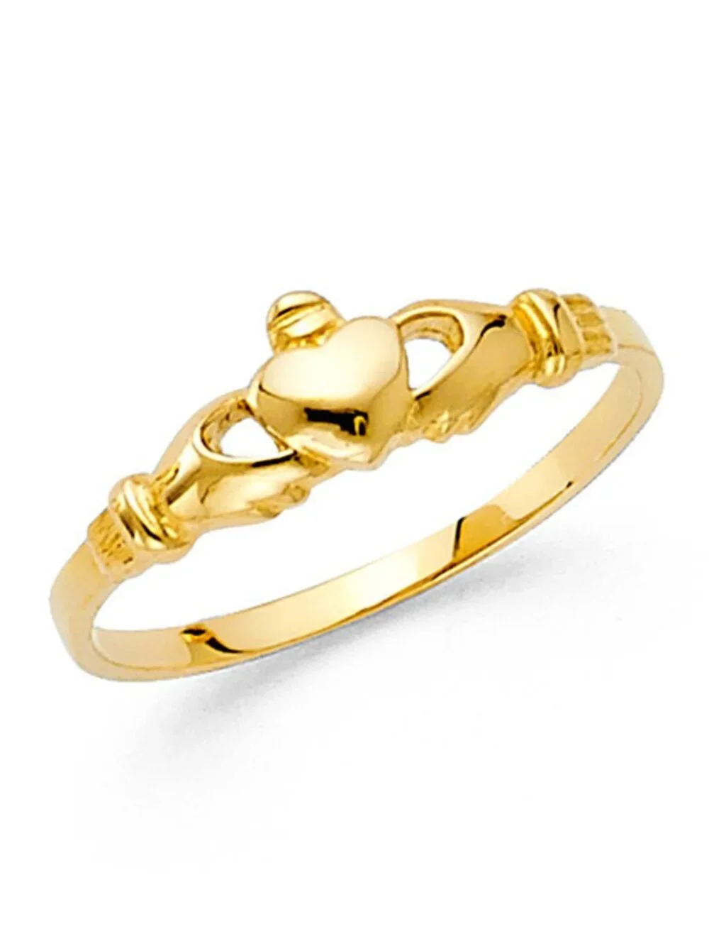 New Dainty 14K Yellow gold Baby CZ Ring or adult pinky ring